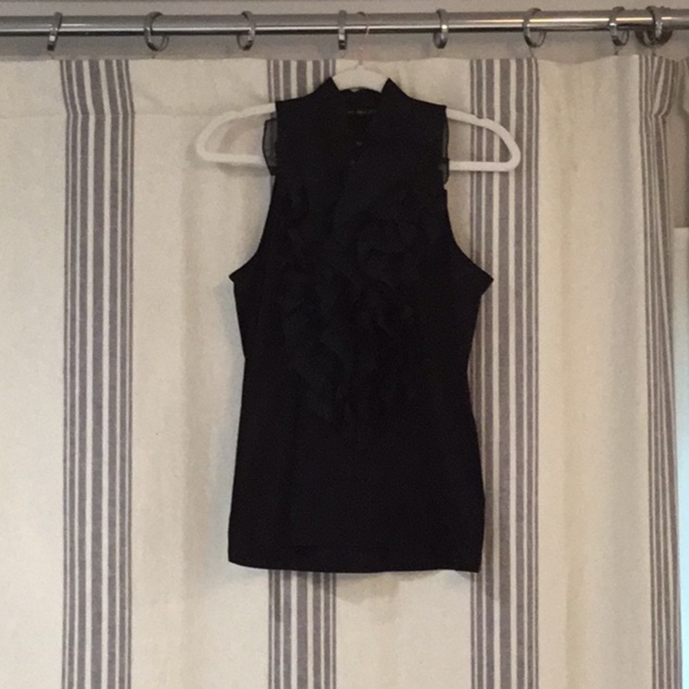 Ralph Lauren sleeveless blouse with ruffle detail